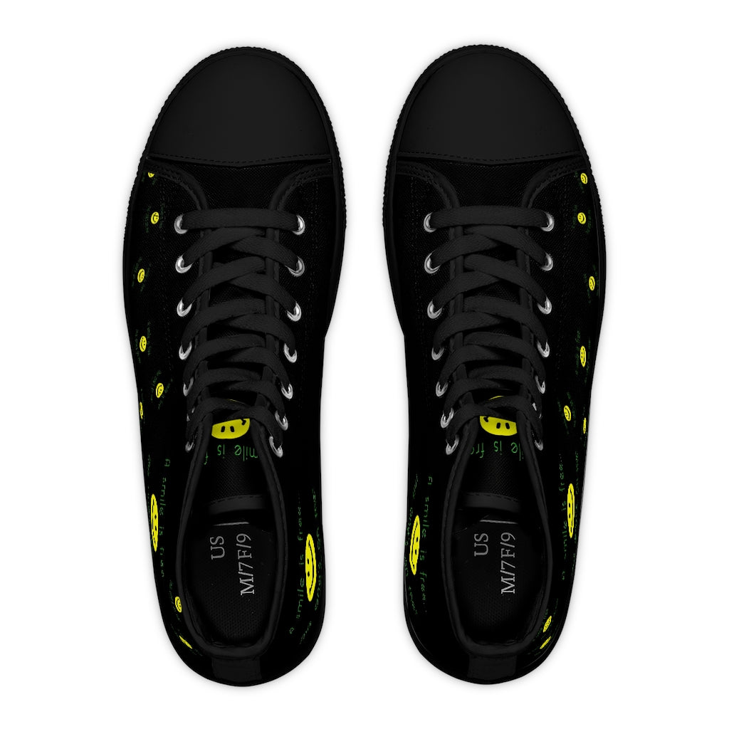 Women's High Top Sneakers Smile Jamaica YGB