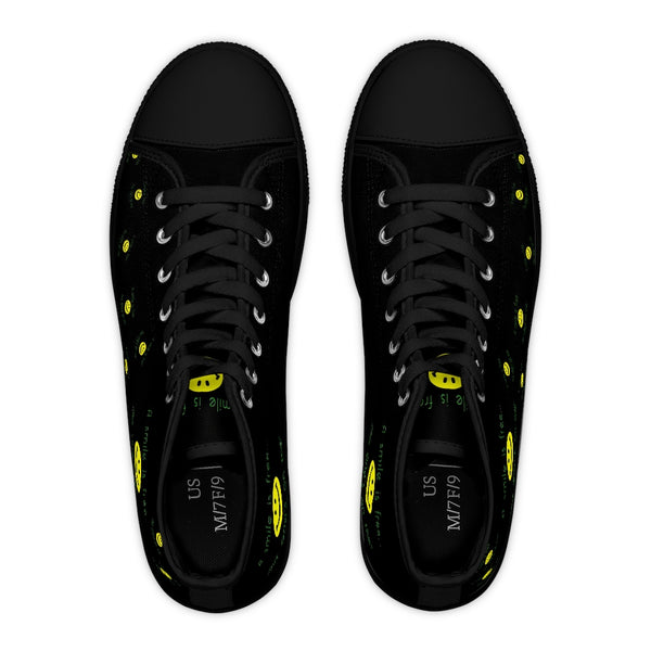 Women's High Top Sneakers Smile Jamaica YGB