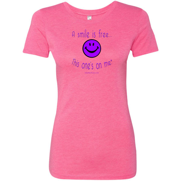 NL6710 Ladies' Triblend T-Purple Smile