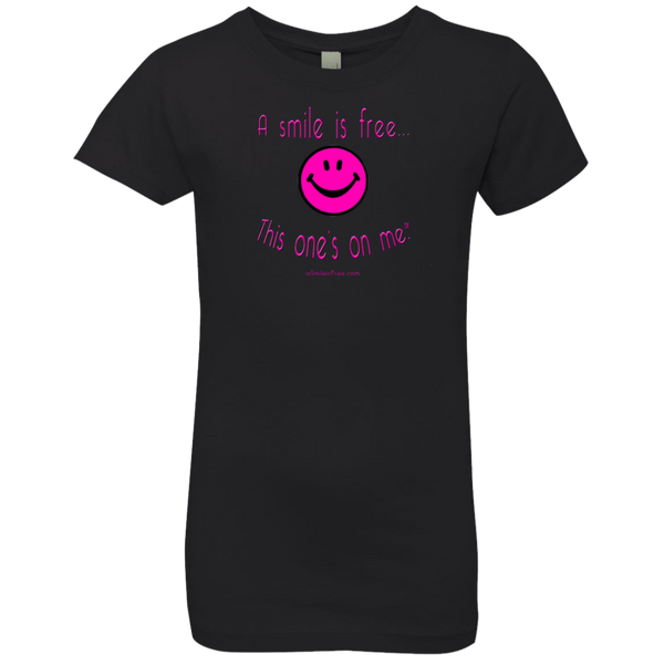 NL3710 Girls' Princess T-Shirt Neon Pink Smile