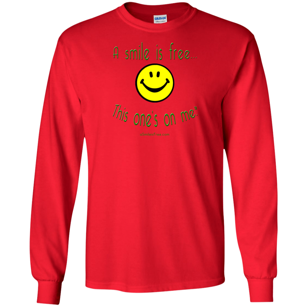 G240 LS Ultra Cotton T-Shirt Smile Rasta/Africa YGR