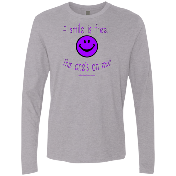 NL3601 Men's Premium LS Purple Smile