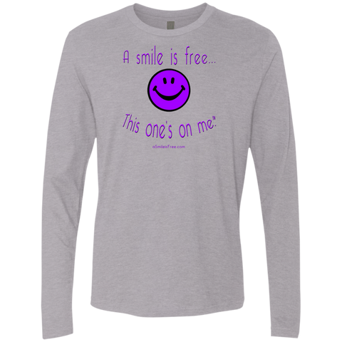 NL3601 Men's Premium LS Purple Smile