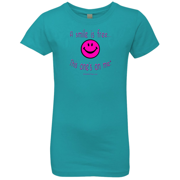 NL3710 Girls' Princess T-Shirt Neon Pink Smile