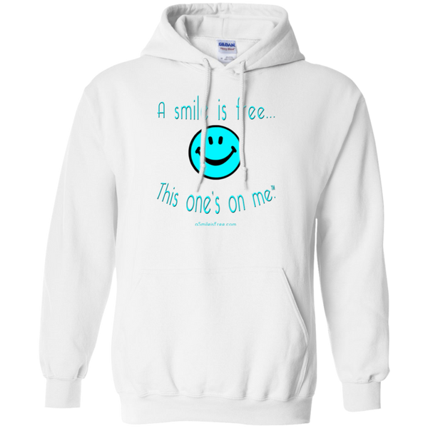 G185 Pullover Hoodie 8 oz. Aqua Smile