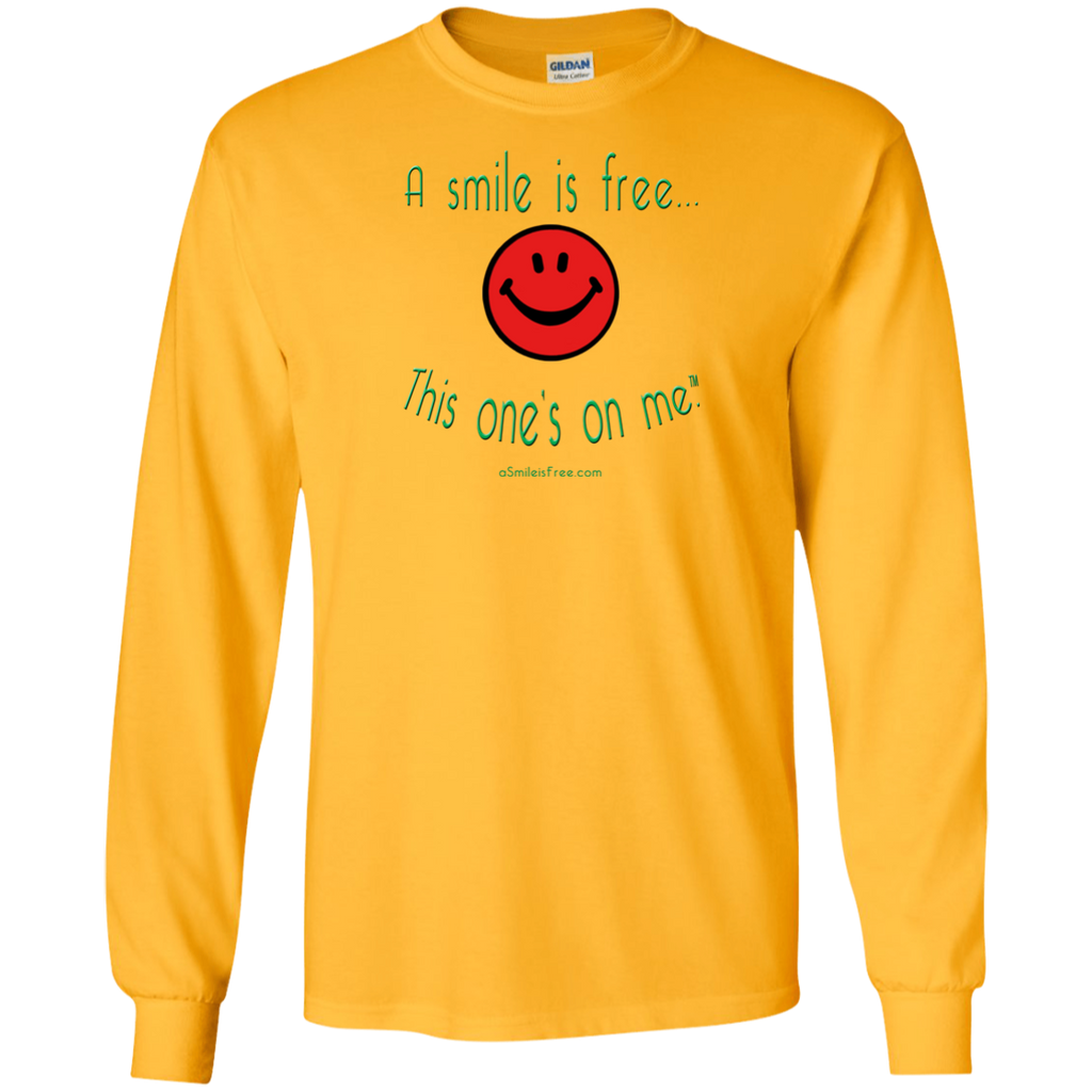 G240 LS Ultra Cotton T-Shirt Smile Rasta/Africa RGY