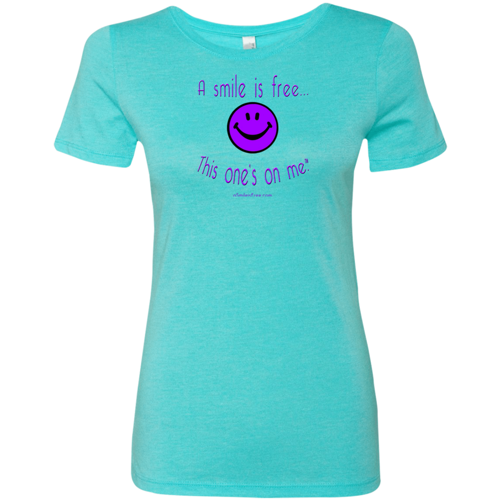 NL6710 Ladies' Triblend T-Purple Smile