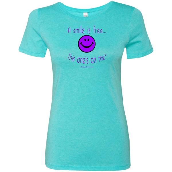 NL6710 Ladies' Triblend T-Purple Smile