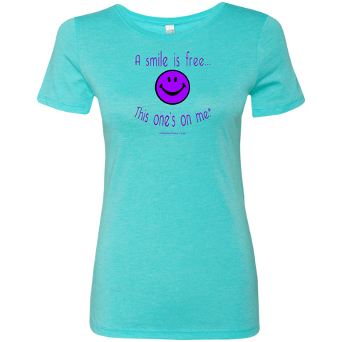 NL6710 Ladies' Triblend T-Purple Smile
