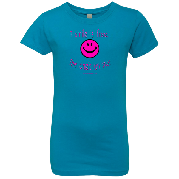 NL3710 Girls' Princess T-Shirt Neon Pink Smile