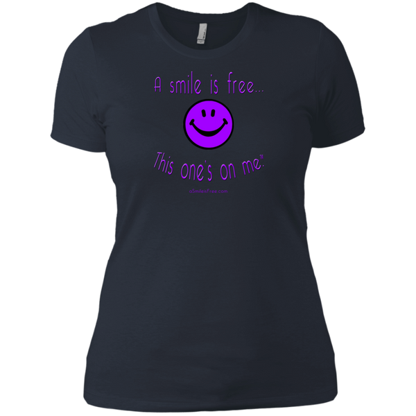 NL3900 Ladies' Boyfriend T-Purple Smile