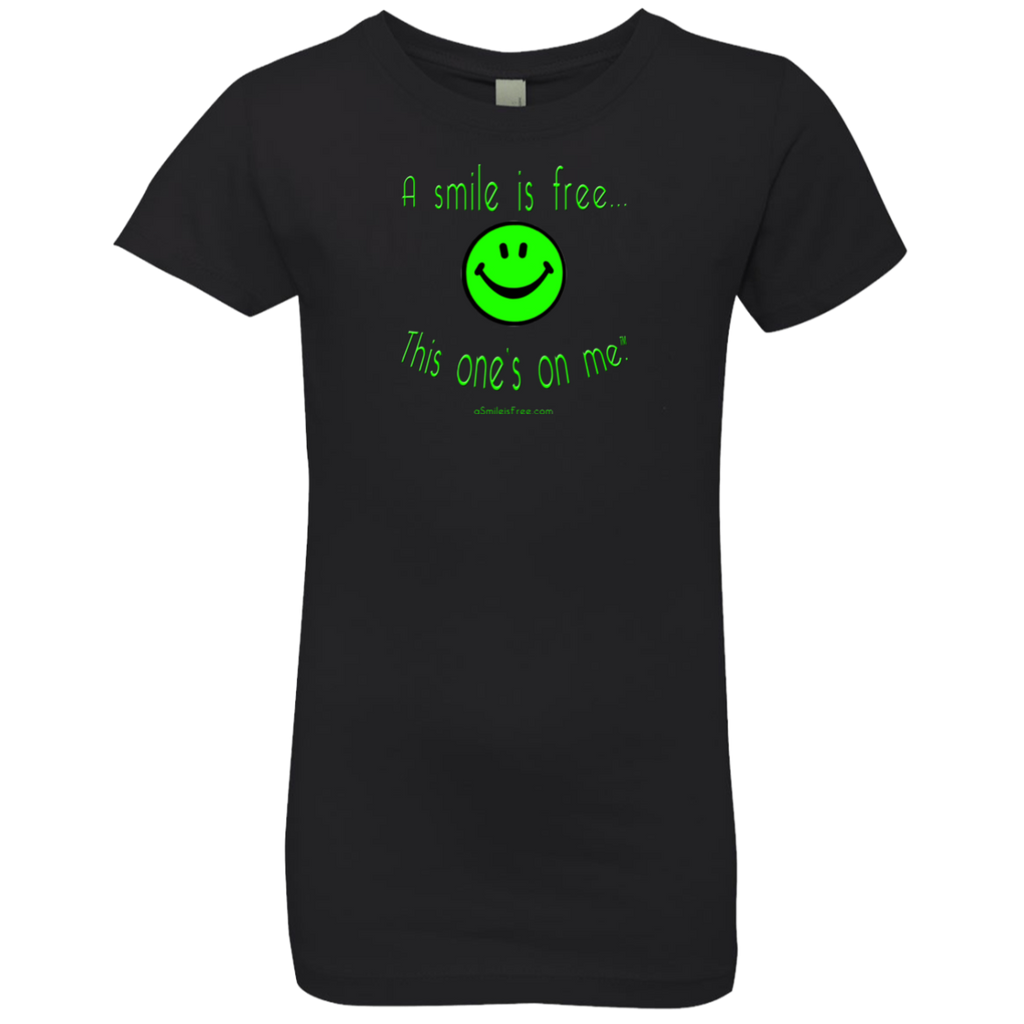 NL3710 Girls' Princess T-Shirt Neon Green Smile