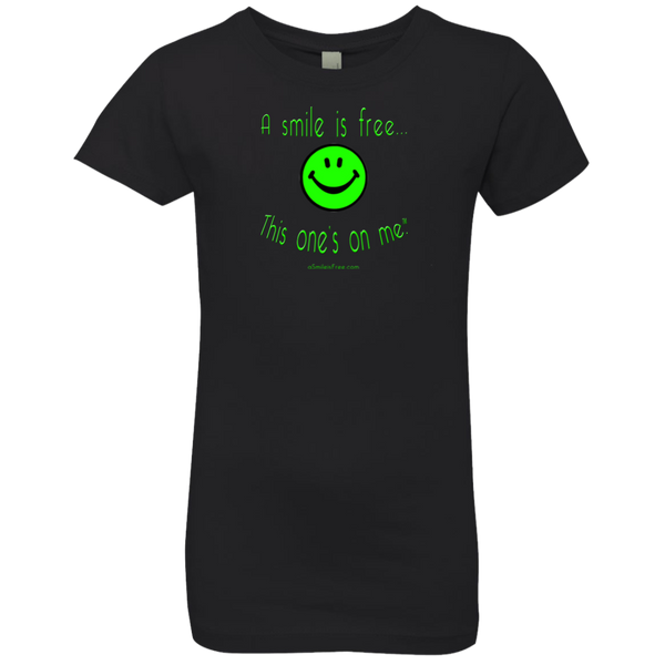 NL3710 Girls' Princess T-Shirt Neon Green Smile