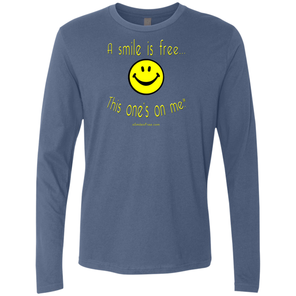 NL3601 Men's Premium LS Yellow Smile