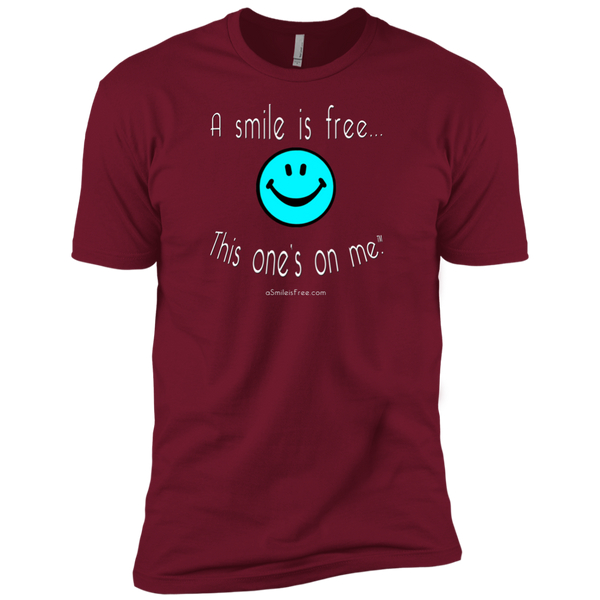 NL3600 Premium Short Sleeve T-Aqua Smile/White