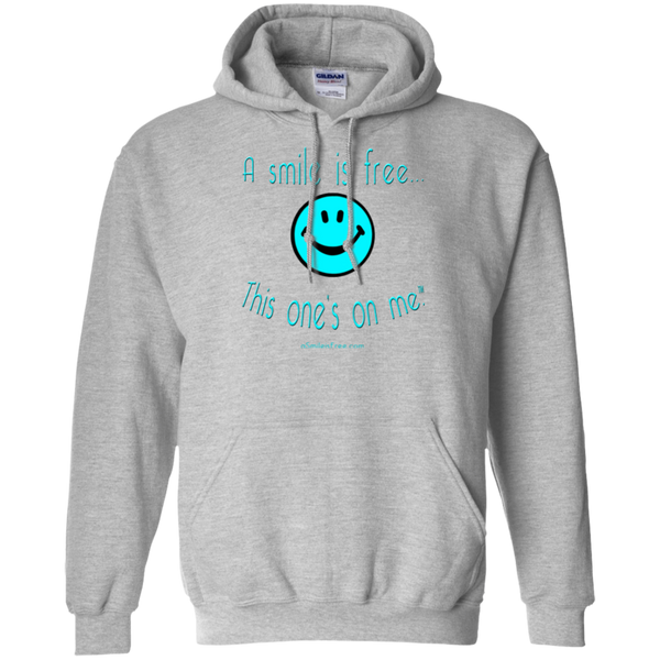 G185 Pullover Hoodie 8 oz. Aqua Smile