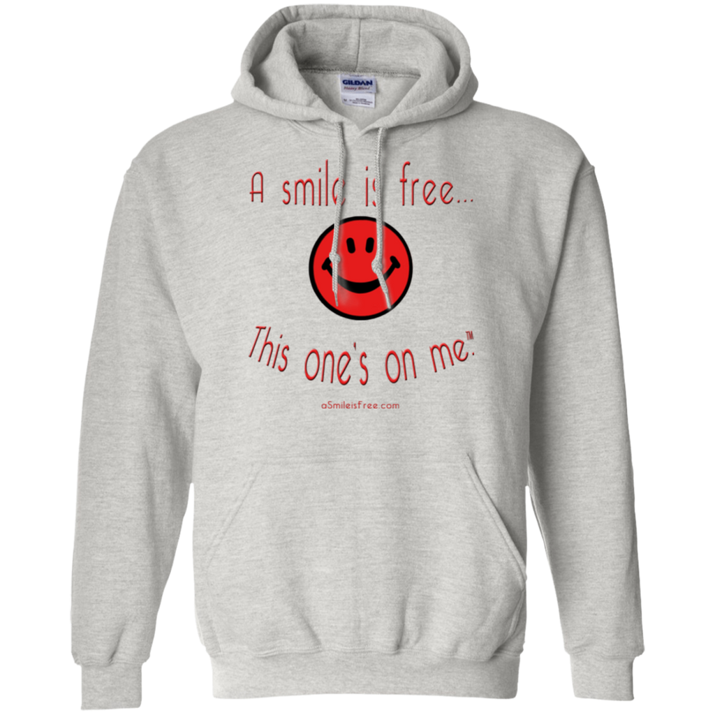 G185 Pullover Hoodie 8 oz. Red Smile