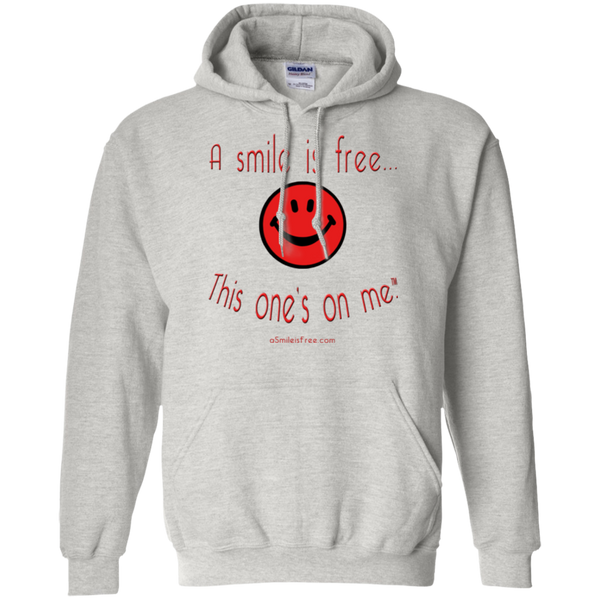 G185 Pullover Hoodie 8 oz. Red Smile