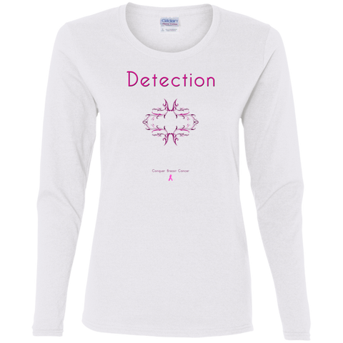 G540L Ladies' Cotton LS T-Shirt-Detection