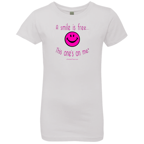 NL3710 Girls' Princess T-Shirt Neon Pink Smile
