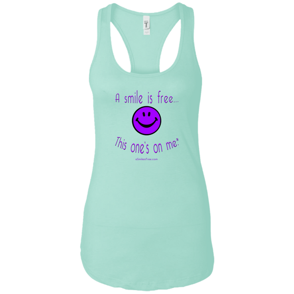 NL1533 Ladies Ideal Racerback Tank Purple Smile