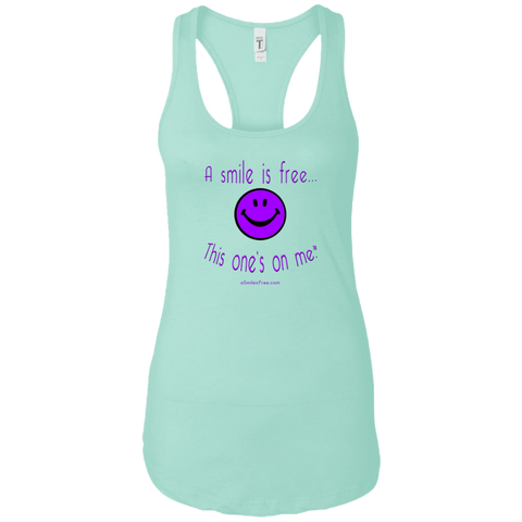 NL1533 Ladies Ideal Racerback Tank Purple Smile