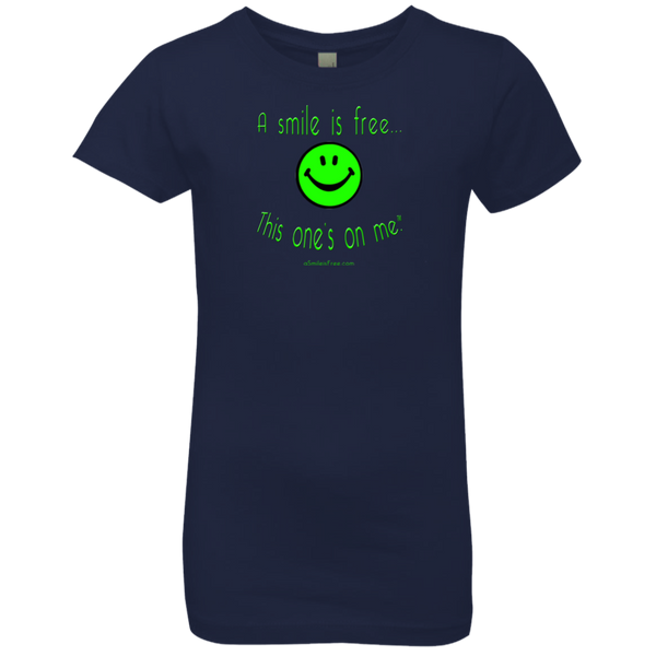 NL3710 Girls' Princess T-Shirt Neon Green Smile