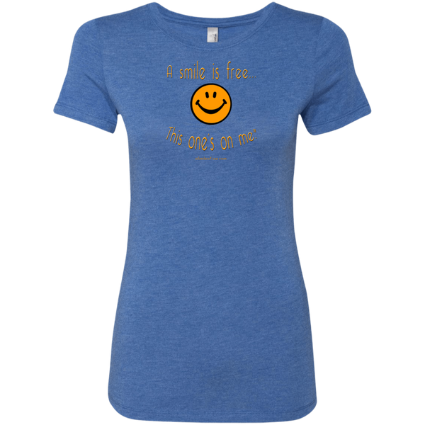 NL6710 Ladies' Triblend T-Pumpkin Smile