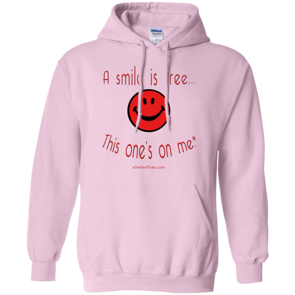 G185 Pullover Hoodie 8 oz. Red Smile
