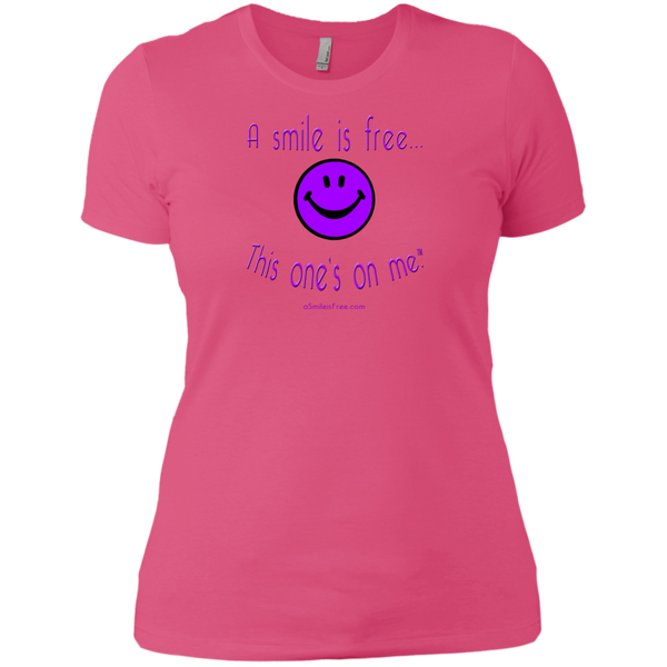 NL3900 Ladies' Boyfriend T-Purple Smile