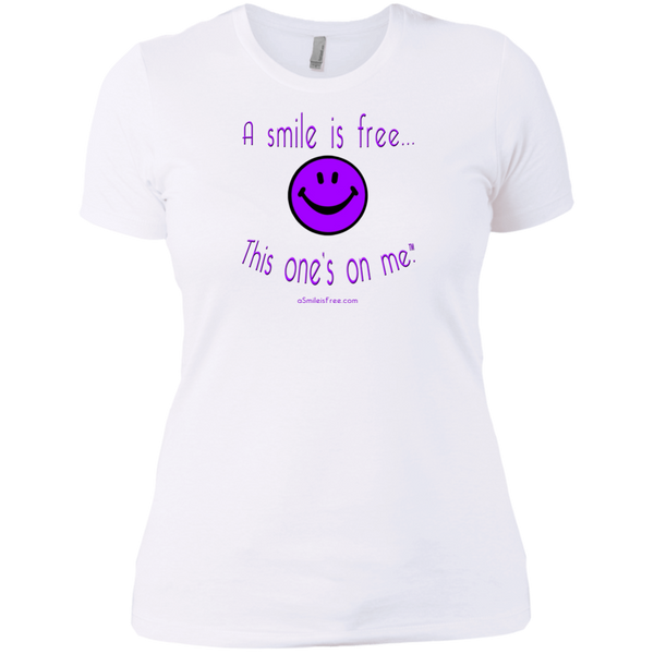 NL3900 Ladies' Boyfriend T-Purple Smile