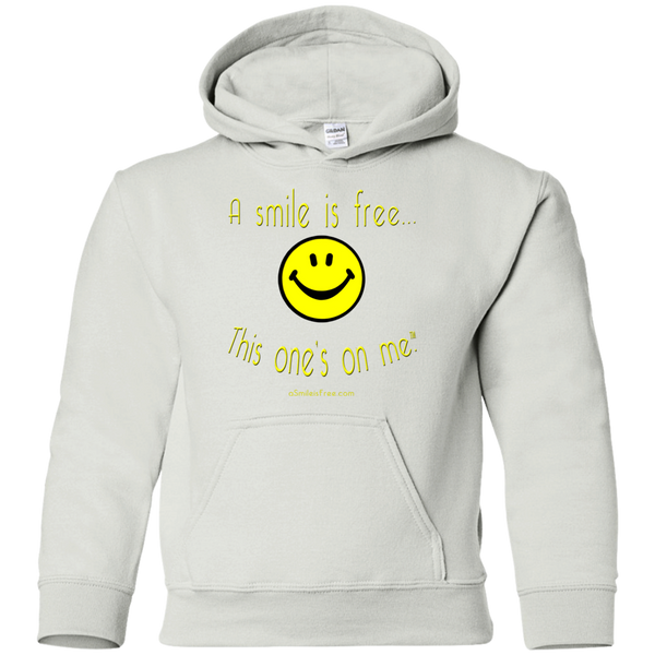 G185B Youth Pullover Hoodie Yellow Smile