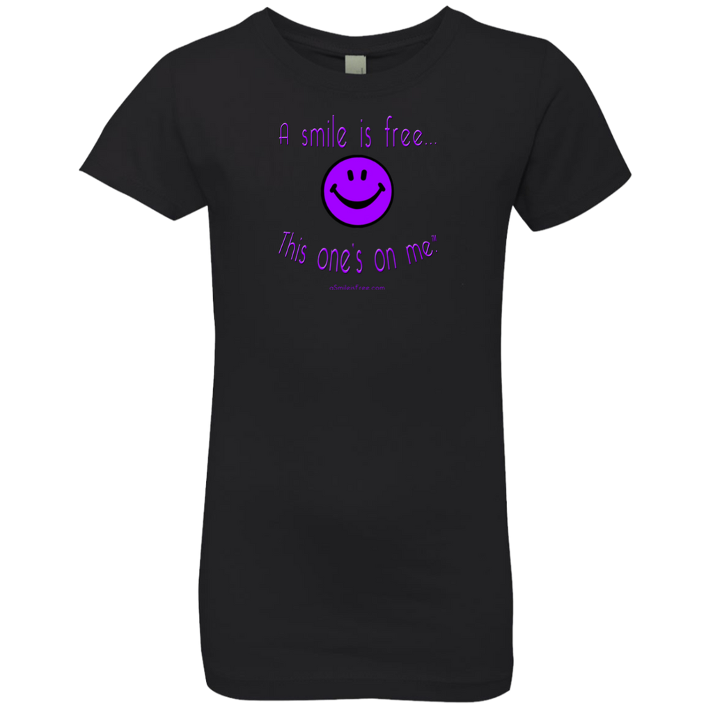 NL3710 Girls' Princess T-Shirt Purple Smile