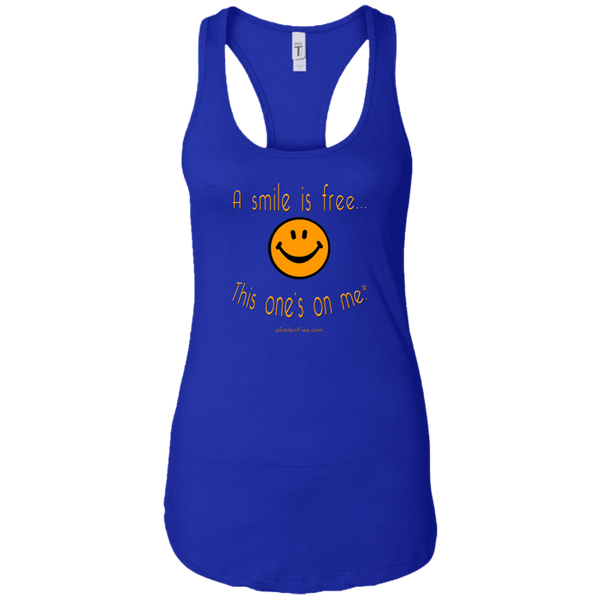 NL1533 Ladies Ideal Racerback Tank Pumpkin Smile