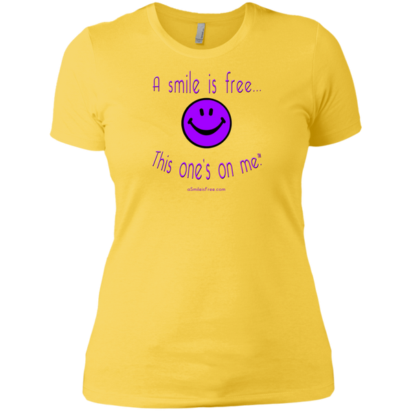 NL3900 Ladies' Boyfriend T-Purple Smile