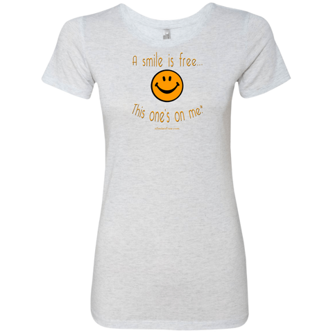 NL6710 Ladies' Triblend T-Pumpkin Smile