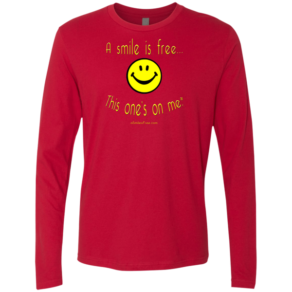 NL3601 Men's Premium LS Yellow Smile