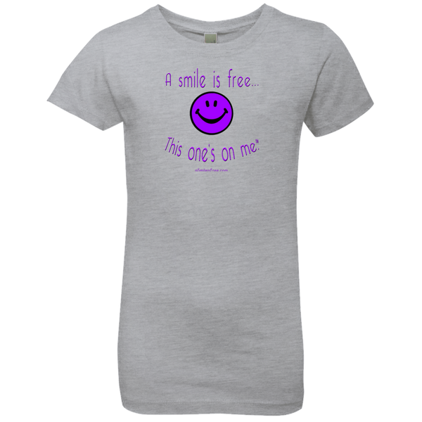NL3710 Girls' Princess T-Shirt Purple Smile