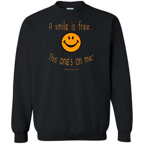 G180 Crewneck Pullover Sweatshirt  8 oz. Pumpkin Smile