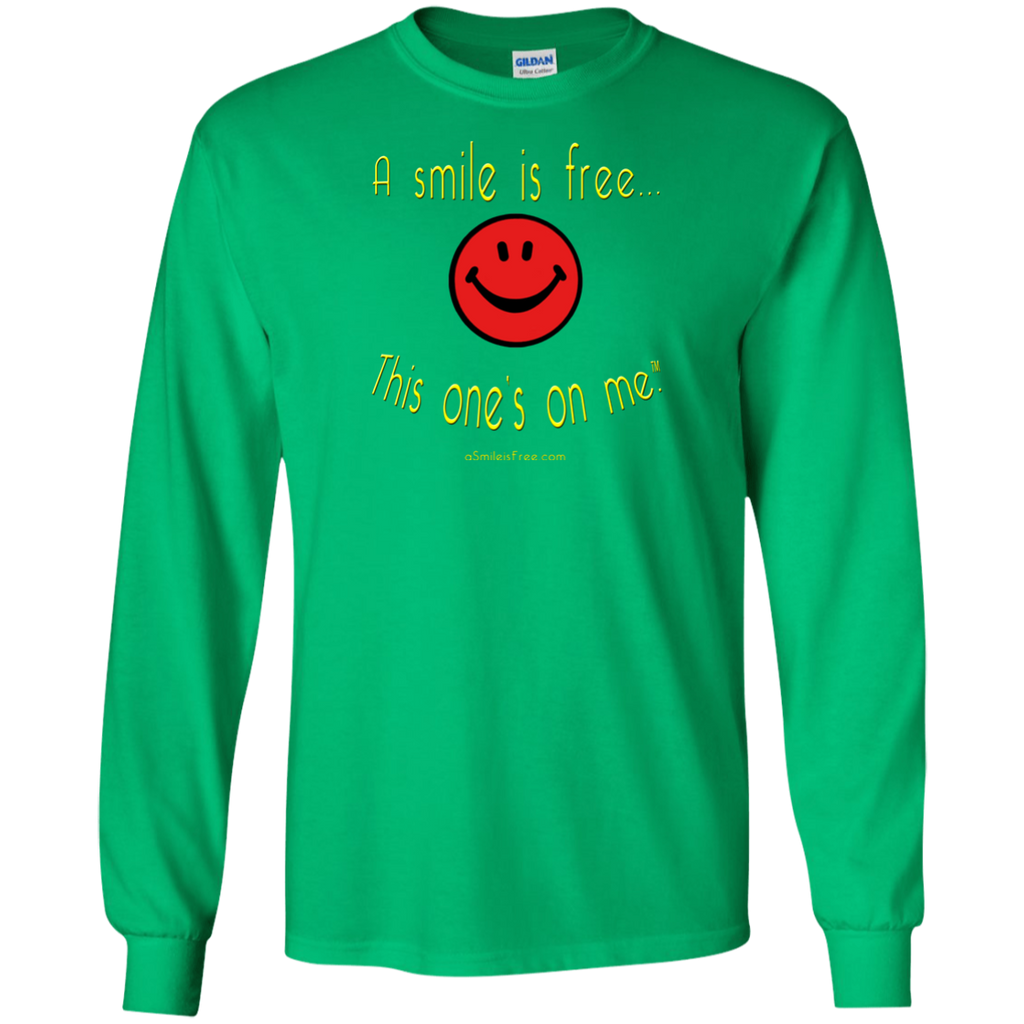 G240 LS Ultra Cotton T-Shirt Smile Rasta/Africa RYG