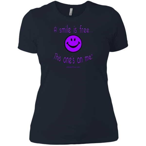 NL3900 Ladies' Boyfriend T-Purple Smile