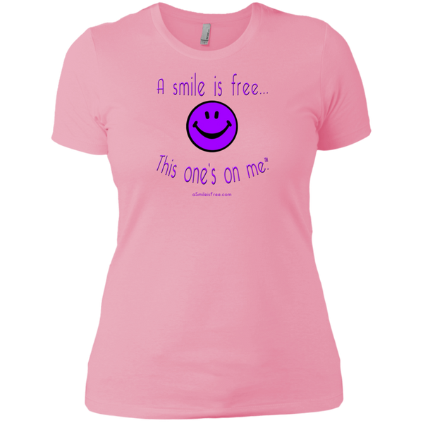 NL3900 Ladies' Boyfriend T-Purple Smile