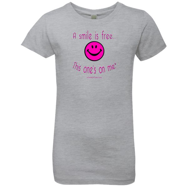 NL3710 Girls' Princess T-Shirt Neon Pink Smile