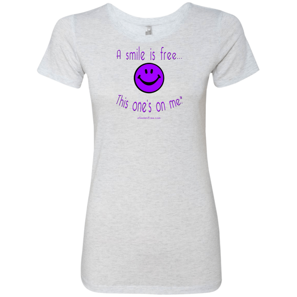 NL6710 Ladies' Triblend T-Purple Smile