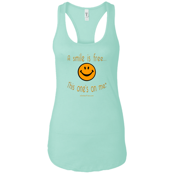 NL1533 Ladies Ideal Racerback Tank Pumpkin Smile