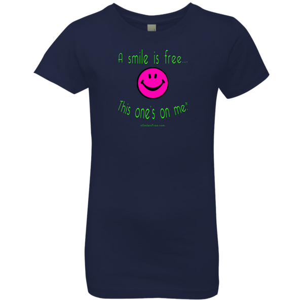 NL3710 Girls' Princess T-Shirt Neon Pink Smile/NG