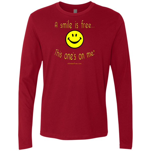 NL3601 Men's Premium LS Yellow Smile