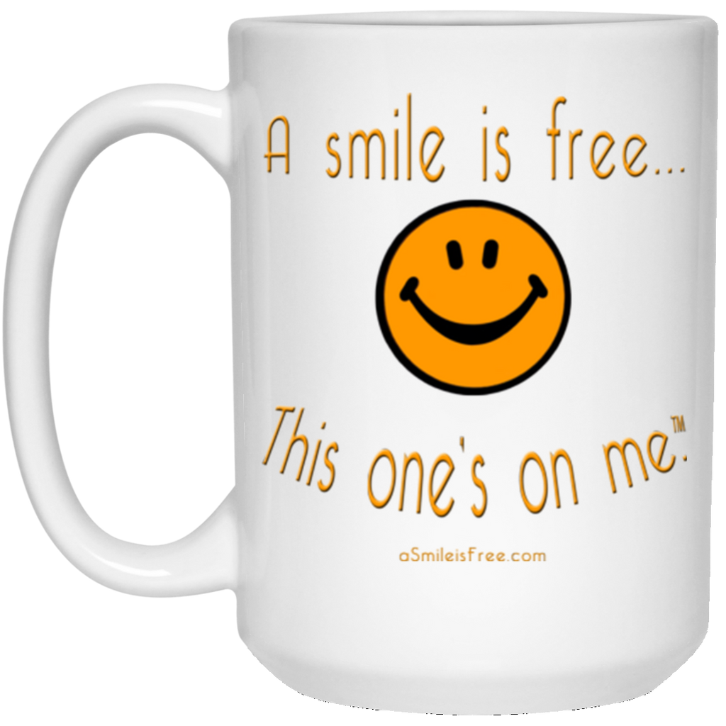 21504 15 oz. White Mug Pumpkin Smile