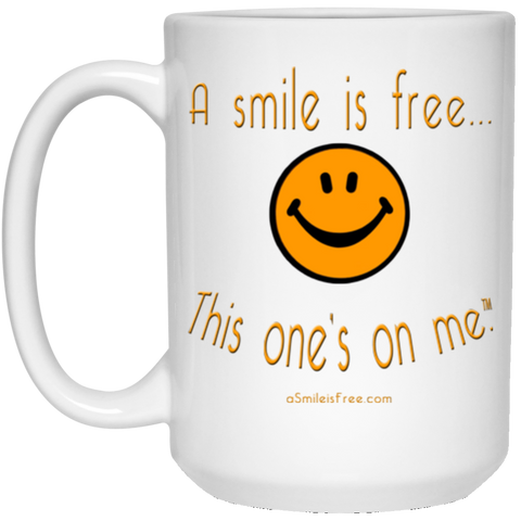 21504 15 oz. White Mug Pumpkin Smile