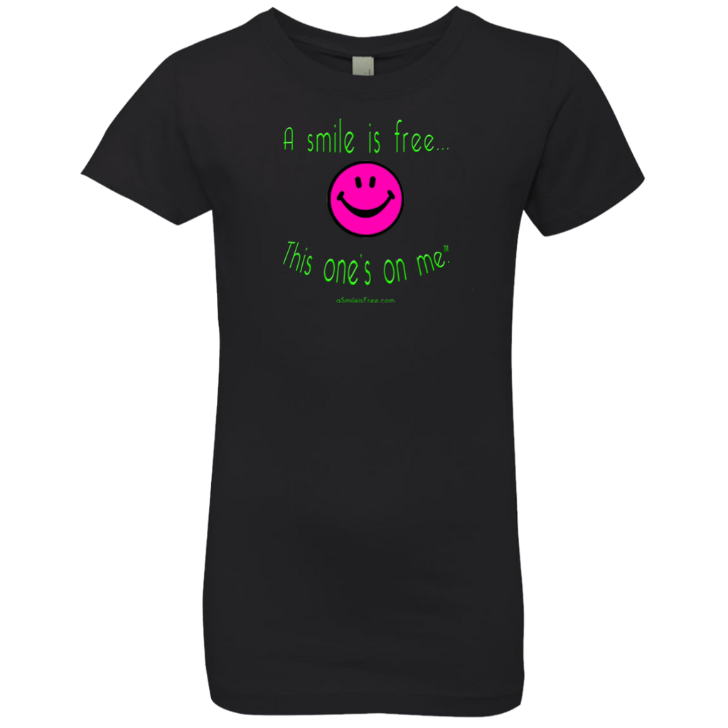 NL3710 Girls' Princess T-Shirt Neon Pink Smile/NG